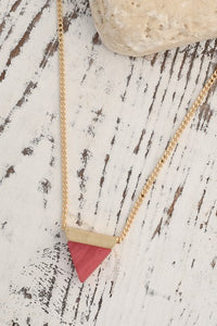 CLASSIC MINI TRIANGLE NATURAL STONE NECKLACE | 470118698