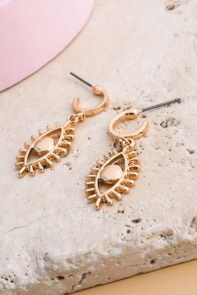 EYE EAR HUGGIE EARRINGS | 51E2021197