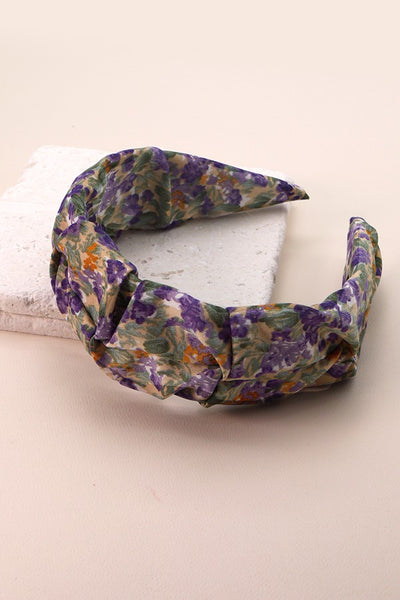 FLORAL WIDE HEADBAND HAIR BAND | 40HB103