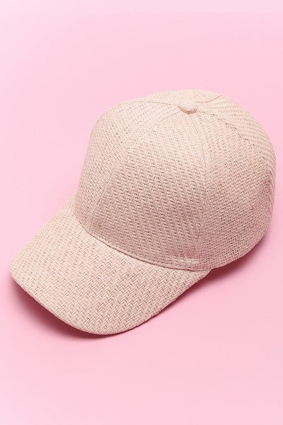 SUMMER WOVEN STRAW BASE BALL CAP  40HW604