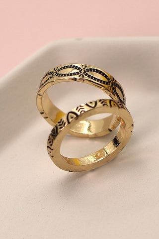 ANTIQUE CARVED DUO RING | 31R22003