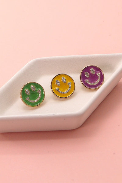 SMILEY EPOXY EARRINGS | 31E22037