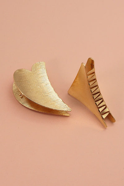 SIMPLE GEOMETRIC METAL HAIR CLAW CLIPS | 40H423