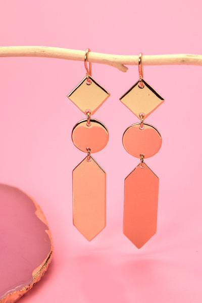 LUSTROUS GEO LINEAR DROP EARRINGS | 31E22032