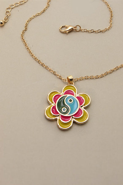 YINGYANG FLOWER CHARM NECKLACE | 60N2117922