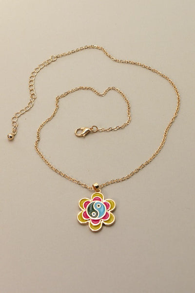 YINGYANG FLOWER CHARM NECKLACE | 60N2117922