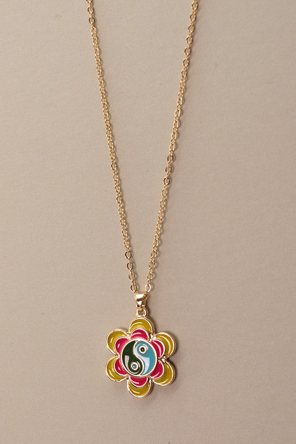 YINGYANG FLOWER CHARM NECKLACE | 60N2117922