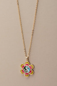 YINGYANG FLOWER CHARM NECKLACE | 60N2117922