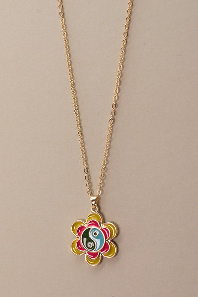 YINGYANG FLOWER CHARM NECKLACE | 60N2117922