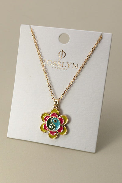 YINGYANG FLOWER CHARM NECKLACE | 60N2117922