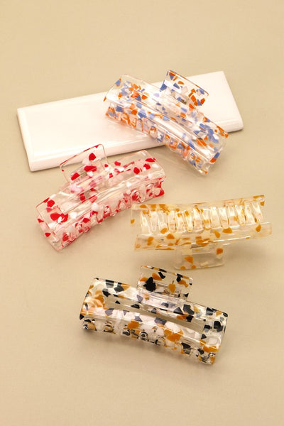 SPLASH SPLATTER MIX COLOR HAIR CLAW CLIPS | 40H425