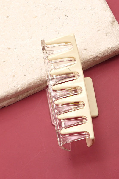 DOUBLE SIDED CLEAR AND COLOR HAIR CLAW CLIPS | 40H426