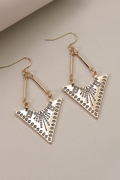 AZTEC TRIANGLE BOHO DROP EARRINGS | 31E22118