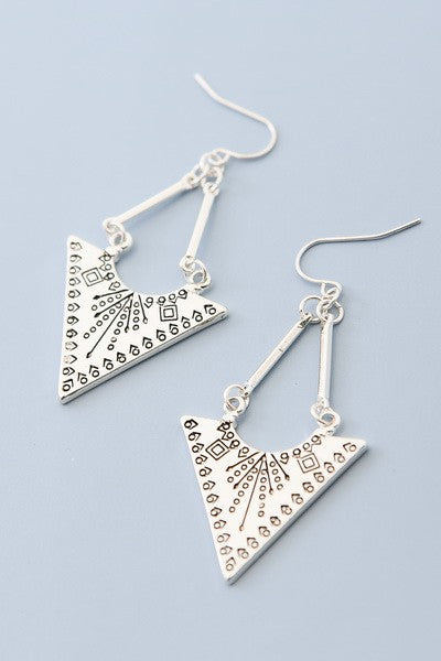 AZTEC TRIANGLE BOHO DROP EARRINGS | 31E22118