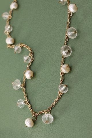 LONG FLOATING PEARL MIX NECKLACE | 25N403