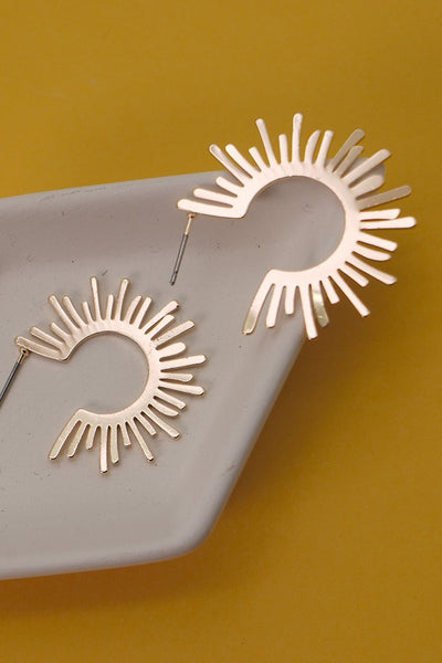 SUNBURST HOOP EARRINGS |31E22112