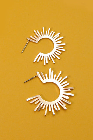 SUNBURST HOOP EARRINGS |31E22112