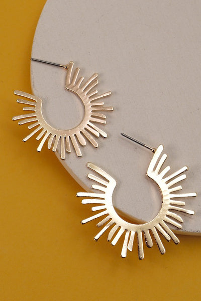 SUNBURST HOOP EARRINGS |31E22112