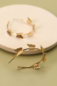 BUTTERFLY STATION HOOP EARRINGS | 31E22110