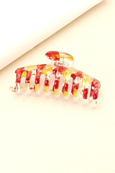 COLORFUL ACCENT OVERSIZED HAIR CLAW CLIPS | 40H431