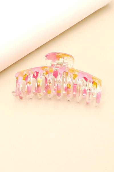 COLORFUL ACCENT OVERSIZED HAIR CLAW CLIPS | 40H431