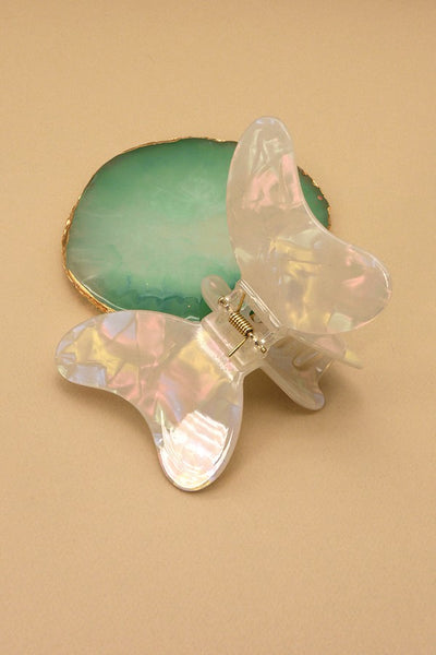 LARGE BUTTERFLY PVC HAIR CLAW CLIPS | 40H432