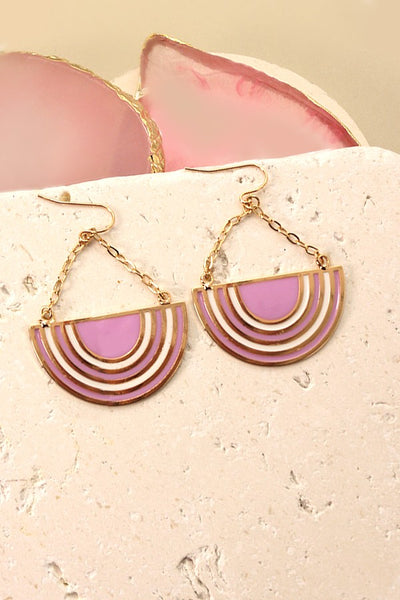 LAVENDAR EPOXY RAINBOW DROP EARRING | 31E22302