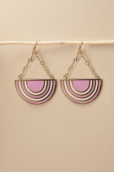 LAVENDAR EPOXY RAINBOW DROP EARRING | 31E22302