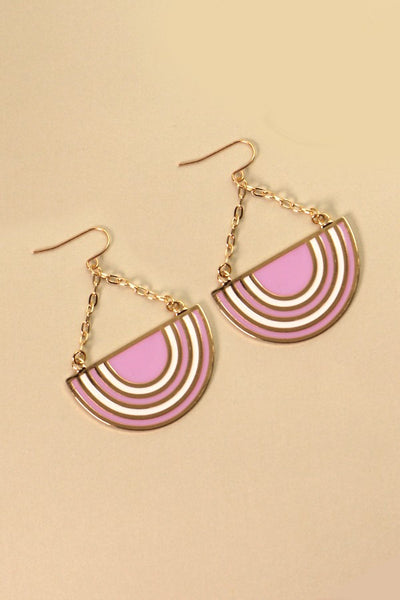 LAVENDAR EPOXY RAINBOW DROP EARRING | 31E22302