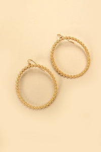 DANITY FLOWER CIRCLE HOOP EARRINGS | 31E22266