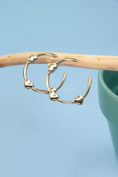 HEART STATION HOOP EARRINGS | 31E22105