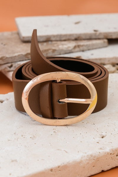 CLASSIC OVAL BUCKLE LEATHER BELT | 40BT609