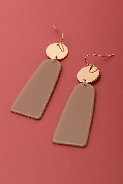 CIRCLE GEO ACRYLIC DROP EARRINGS | 31E22063