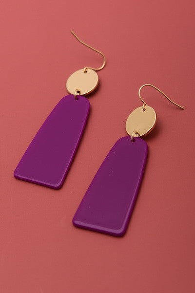 CIRCLE GEO ACRYLIC DROP EARRINGS | 31E22063