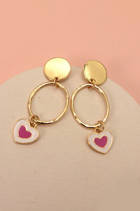 HEART EPOXY LINEAR DROP EARRINGS | 31E22122