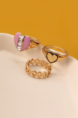 EPOXY HEART SET RINGS | 31R22027