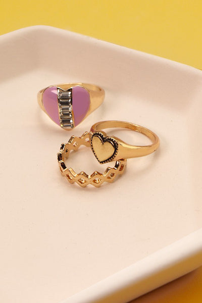 EPOXY HEART SET RINGS | 31R22027