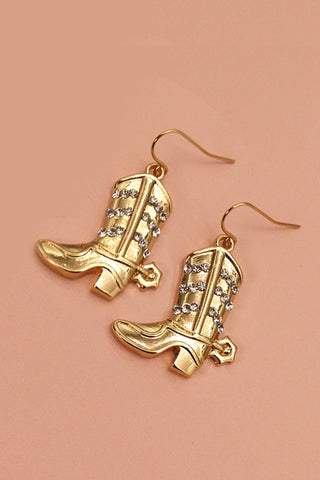 RHINESTONE BOOTS DROP EARRING | 31E22485