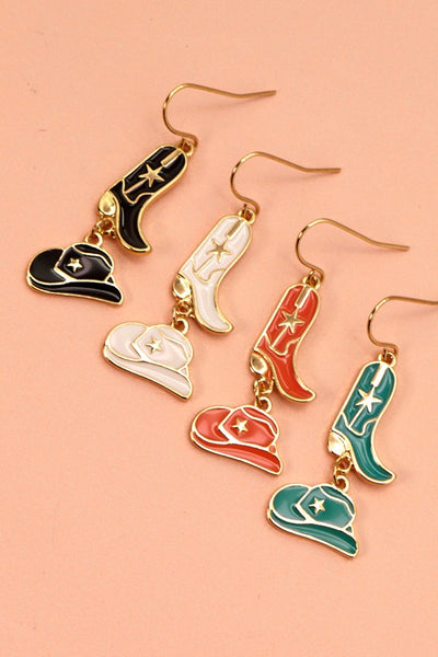 HAT BOOTS DROP EARRINGS | 31E22480