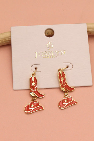 HAT BOOTS DROP EARRINGS | 31E22480