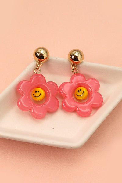 SMILEY FLOWER POST EARRINGS | 71E22949