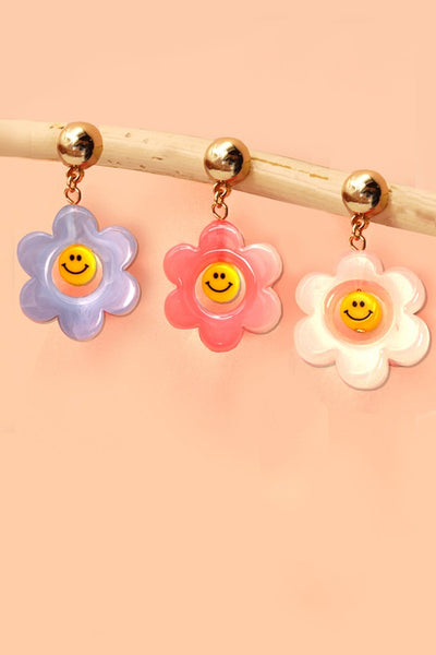 SMILEY FLOWER POST EARRINGS | 71E22949