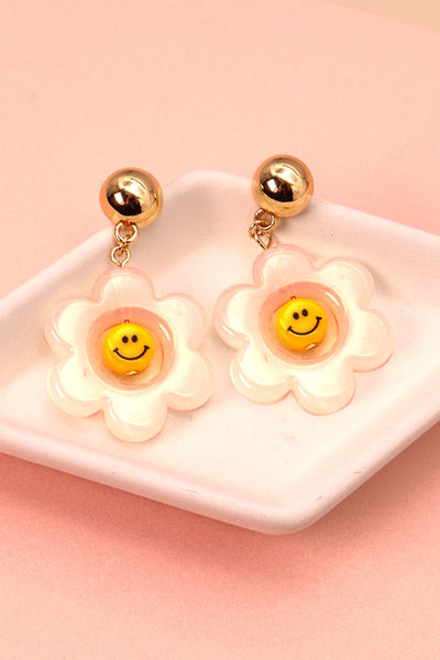 SMILEY FLOWER POST EARRINGS | 71E22949