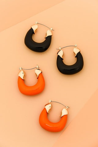 IRREGULAR U SHAPE HOOP EARRINGS | 31E22303