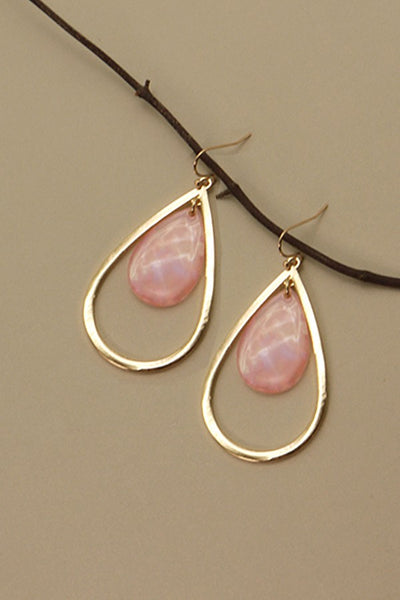 MARBLE DOUBLE TEARDROP EARRINGS | 31E22376