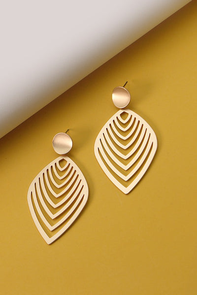 CUTOUT LEAF DROP EARRINGS | 10E2110907