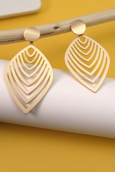 CUTOUT LEAF DROP EARRINGS | 10E2110907