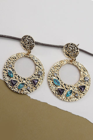 MULTI RHINESTONE DROP EARRINGS | 31E23287