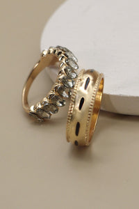 NAVETTE RHINESTONE CLASSIC DUO RING  | 31R22152