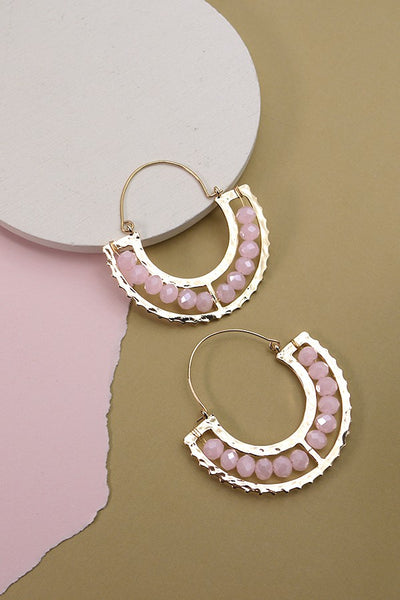 U DROP CHARM PEARL BEAD EARRINGS | 10E2120571